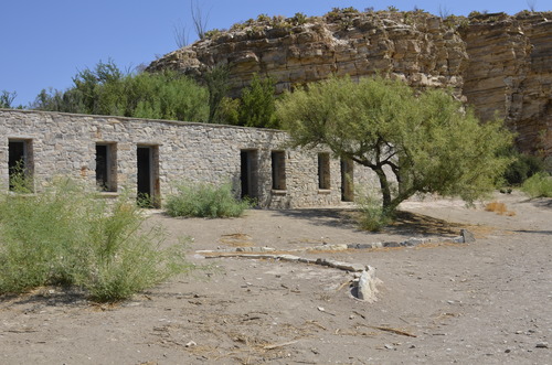 Historical buildings near the Hot Springs in Big Bend National Park
