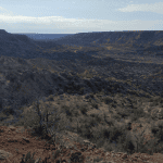 Sweeping view of Palo Duro Canyon from the top of the Rock Garden Trail